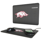 University of Arkansas Fayetteville Razorbacks Linen 15-Watt Wireless Charger and Mouse Pad