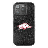 University of Arkansas Fayetteville Razorbacks Linen Black Bling Phone Case for Apple iPhone