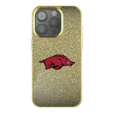 University of Arkansas Fayetteville Razorbacks Linen Bling Phone Case for Apple iPhone