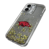 University of Arkansas Fayetteville Razorbacks Linen Glitter Phone Case for Apple iPhone