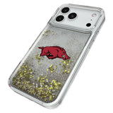 University of Arkansas Fayetteville Razorbacks Linen Glitter Phone Case for Apple iPhone