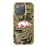 University of Arkansas Fayetteville Razorbacks Paisley Bling Phone Case for Apple iPhone