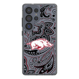 University of Arkansas Fayetteville Razorbacks Paisley Clear Phone Case for Samsung Galaxy