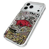 University of Arkansas Fayetteville Razorbacks Paisley Glitter Phone Case for Apple iPhone