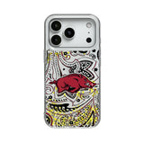 University of Arkansas Fayetteville Razorbacks Paisley Glitter Phone Case for Apple iPhone