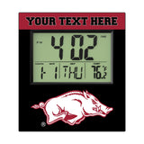 University of Arkansas Fayetteville Razorbacks Personalized Color Block Wall Clock