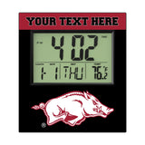 University of Arkansas Fayetteville Razorbacks Personalized Color Block Wall Clock