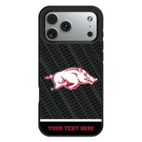 University of Arkansas Fayetteville Razorbacks Personalized EndZone Plus Bump Phone Case for Apple iPhone