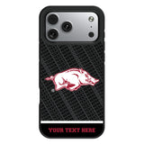 University of Arkansas Fayetteville Razorbacks Personalized EndZone Plus Bump Phone Case for Apple iPhone
