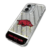 University of Arkansas Fayetteville Razorbacks Personalized EndZone Plus Glitter Phone Case for Apple iPhone