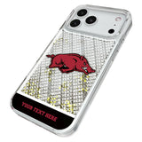 University of Arkansas Fayetteville Razorbacks Personalized EndZone Plus Glitter Phone Case for Apple iPhone