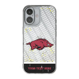 University of Arkansas Fayetteville Razorbacks Personalized EndZone Plus Glitter Phone Case for Apple iPhone