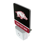 University of Arkansas Fayetteville Razorbacks Personalized Endzone Solid Night Light 2-Pack