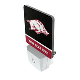 University of Arkansas Fayetteville Razorbacks Personalized Endzone Solid Night Light 2-Pack