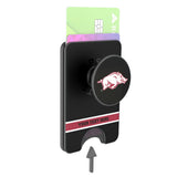 University of Arkansas Fayetteville Razorbacks Personalized Endzone Solid PopSockets MagSafe-Compatible PopWallet+