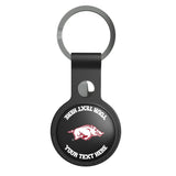 University of Arkansas Fayetteville Razorbacks Personalized Insignia Black Airtag Holder