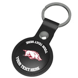 University of Arkansas Fayetteville Razorbacks Personalized Insignia Black Airtag Holder