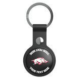 University of Arkansas Fayetteville Razorbacks Personalized Insignia Black Airtag Holder