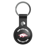 University of Arkansas Fayetteville Razorbacks Personalized Insignia Black Airtag Holder
