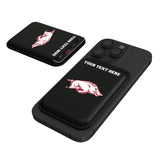 University of Arkansas Fayetteville Razorbacks Personalized Insignia Black Magnetic Credit Card Wallet