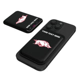 University of Arkansas Fayetteville Razorbacks Personalized Insignia Black Magnetic Credit Card Wallet