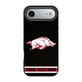 University of Arkansas Fayetteville Razorbacks Personalized Stripe Bump Phone Case for Apple iPhone