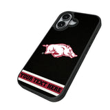 University of Arkansas Fayetteville Razorbacks Personalized Stripe Bump Phone Case for Apple iPhone