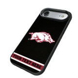 University of Arkansas Fayetteville Razorbacks Personalized Stripe Bump Phone Case for Apple iPhone
