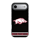 University of Arkansas Fayetteville Razorbacks Personalized Stripe Bump Phone Case for Apple iPhone