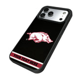 University of Arkansas Fayetteville Razorbacks Personalized Stripe Bump Phone Case for Apple iPhone