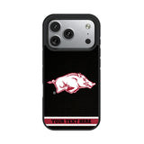 University of Arkansas Fayetteville Razorbacks Personalized Stripe Bump Phone Case for Apple iPhone