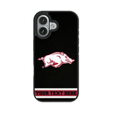 University of Arkansas Fayetteville Razorbacks Personalized Stripe Bump Phone Case for Apple iPhone