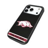 University of Arkansas Fayetteville Razorbacks Personalized Stripe Bump Phone Case for Apple iPhone