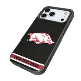 University of Arkansas Fayetteville Razorbacks Personalized Stripe Bump Phone Case for Apple iPhone