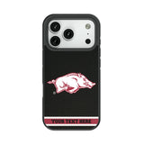 University of Arkansas Fayetteville Razorbacks Personalized Stripe Bump Phone Case for Apple iPhone