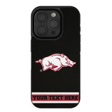 University of Arkansas Fayetteville Razorbacks Personalized Stripe Bump Phone Case for Apple iPhone