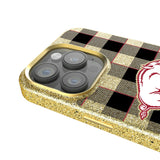 University of Arkansas Fayetteville Razorbacks Plaid Bling Phone Case for Apple iPhone