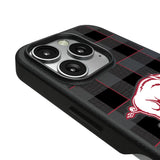 University of Arkansas Fayetteville Razorbacks Plaid MagSafe Compatible Phone Case for Apple iPhone