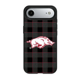 University of Arkansas Fayetteville Razorbacks Plaid MagSafe Compatible Phone Case for Apple iPhone