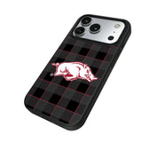 University of Arkansas Fayetteville Razorbacks Plaid MagSafe Compatible Phone Case for Apple iPhone