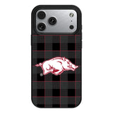 University of Arkansas Fayetteville Razorbacks Plaid MagSafe Compatible Phone Case for Apple iPhone