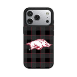University of Arkansas Fayetteville Razorbacks Plaid MagSafe Compatible Phone Case for Apple iPhone