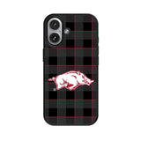 University of Arkansas Fayetteville Razorbacks Plaid MagSafe Compatible Phone Case for Apple iPhone