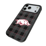University of Arkansas Fayetteville Razorbacks Plaid MagSafe Compatible Phone Case for Apple iPhone