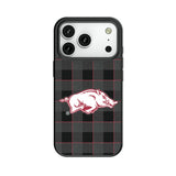 University of Arkansas Fayetteville Razorbacks Plaid MagSafe Compatible Phone Case for Apple iPhone