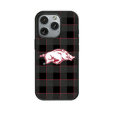 University of Arkansas Fayetteville Razorbacks Plaid MagSafe Compatible Phone Case for Apple iPhone