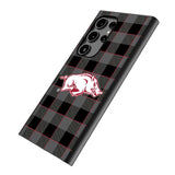 University of Arkansas Fayetteville Razorbacks Plaid MagSafe Compatible Phone Case for Samsung Galaxy