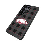 University of Arkansas Fayetteville Razorbacks Plaid MagSafe Compatible Phone Case for Samsung Galaxy