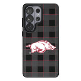 University of Arkansas Fayetteville Razorbacks Plaid MagSafe Compatible Phone Case for Samsung Galaxy