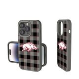 University of Arkansas Fayetteville Razorbacks Plaid Soft Touch Phone Case for Apple iPhone
